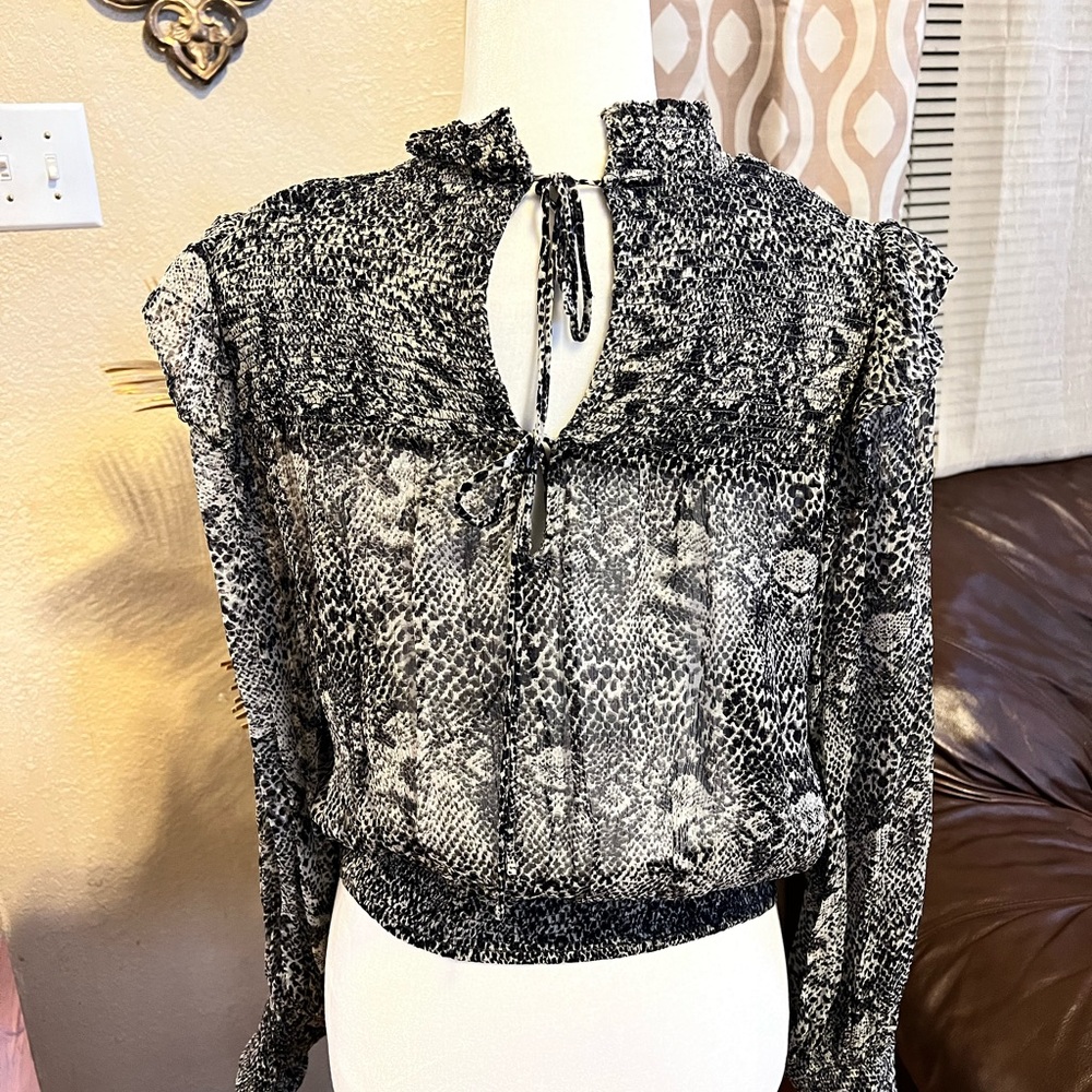 Free People Snake Print Roma Blouse - image 7